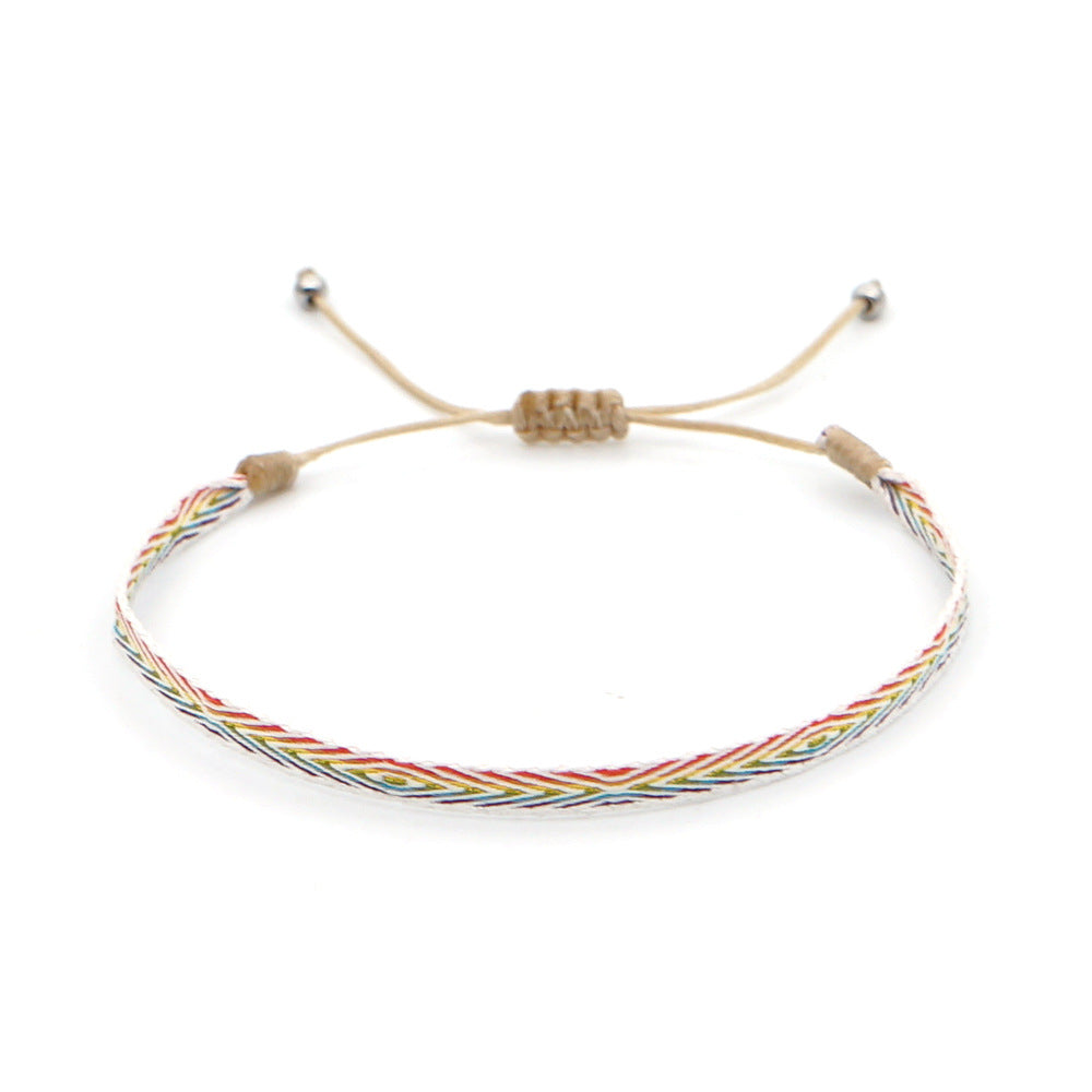 Wholesale Vintage Ethnic Webbing Faux Leather Bracelet